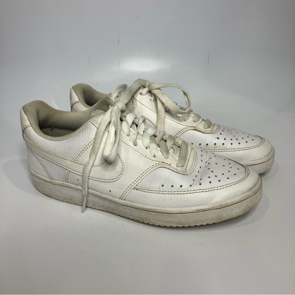 Nike Court Vision low‎ top sneakers all white size 7